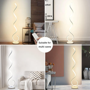 Spiral LED Floor Lamp 40W Dimmable with Remote Control