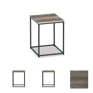 3-Piece Coffee & End Table Set – Round Top, Metal Frame, Wood Grain