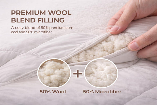 Wool & Microfiber All Season Comforter – 300TC Cotton Cover