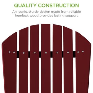Folding Adirondack Chair – Outdoor Wood Lounge Chair