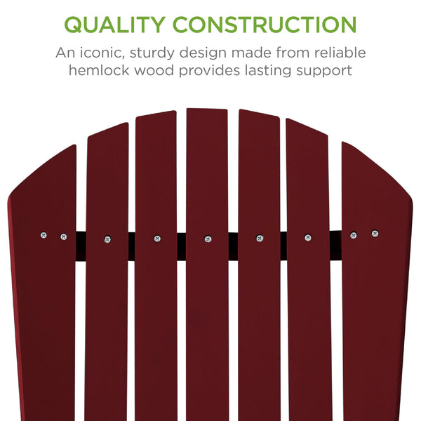 Folding Adirondack Chair – Outdoor Wood Lounge Chair