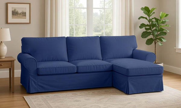 Loveseat with Chaise Slipcover – Cotton Replacement Cover