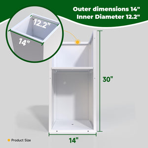 Tall Metal Outdoor Planter Box with Removable Shelf