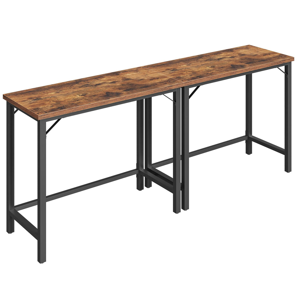 63-Inch Connectable Bar Table with Metal Frame
