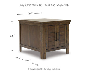 Farmhouse End Table with Cabinet Doors
