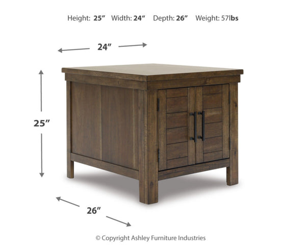 Farmhouse End Table with Cabinet Doors