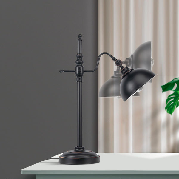 Industrial Desk Lamp 2 Pack with USB Charging Ports