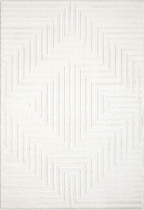 Cream Geometric Area Rug