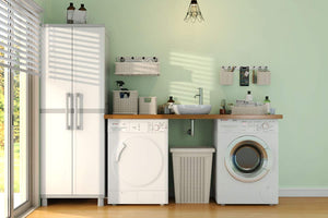 5-Shelf Resin Storage Cabinet with Lockable Doors