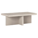 44" Fluted Rectangular Pedestal Coffee Table