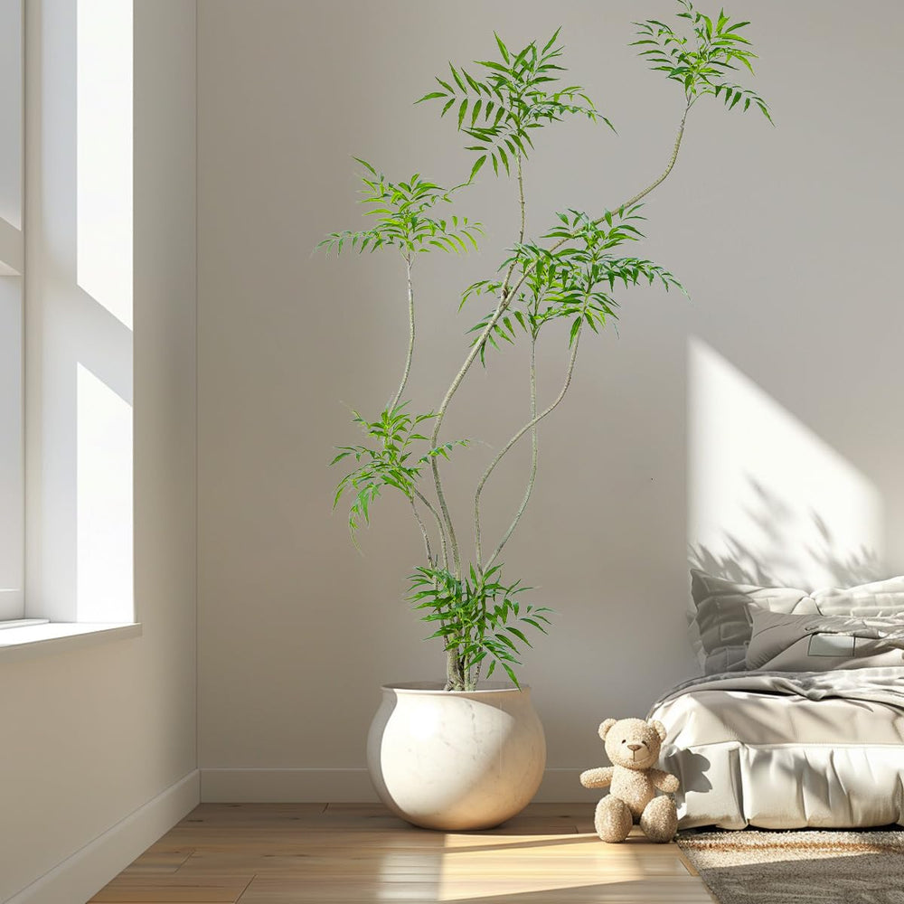 Tall Artificial Mahonia Tree – Indoor Fake Potted Plant