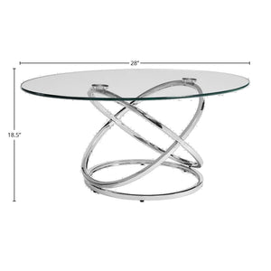 3-Piece Chrome & Glass Occasional Table Set