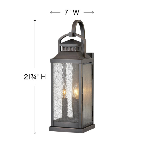 Blackened Brass Outdoor Coach Lantern Wall Light