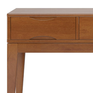 Mid-Century Console Table with 3 Drawers – 54" Solid Hardwood Sofa Table