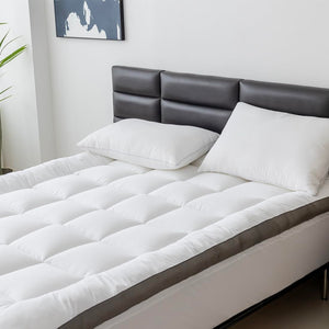 2-Inch Cooling Cotton Mattress Topper with Down Alternative Fill & No-Slip Design