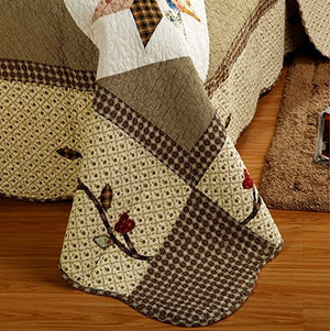 Queen Size Patchwork Quilt Set 3 Piece