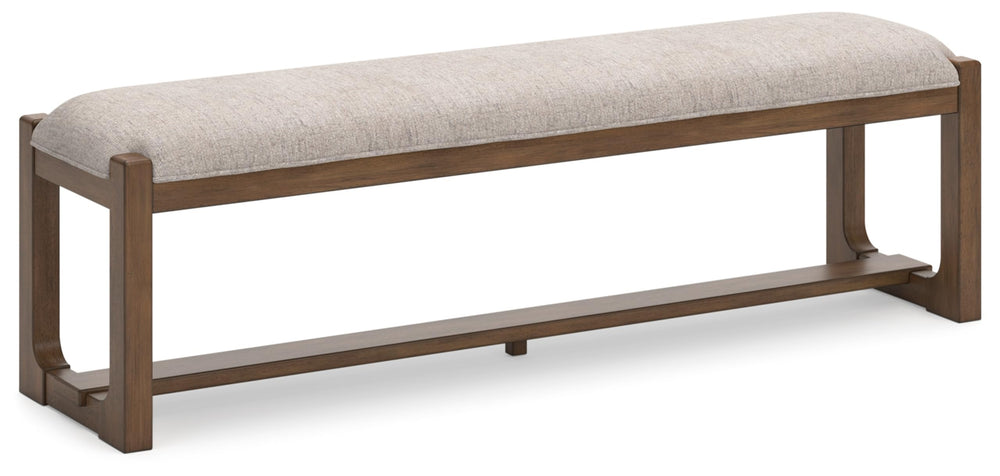 Farmhouse Upholstered Dining Bench with Foam Cushion