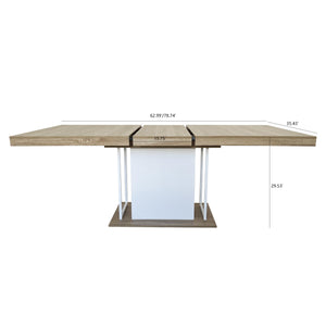 Extendable Dining Table for 6-10 People