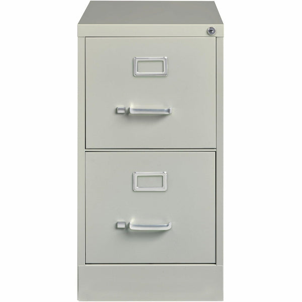 2-Drawer Steel Vertical File Cabinet with Lock – Light Gray