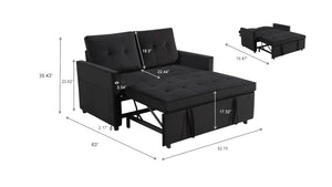 Convertible Sleeper Sofa Futon with Adjustable Backrest