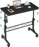 Adjustable Height Rolling Laptop Desk with Wheels