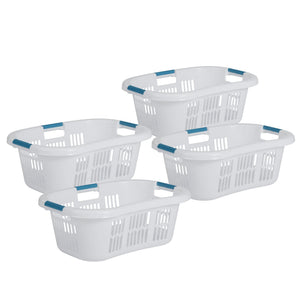 Small Hip-Hugger Laundry Basket 2.1 Bushel with Carrying Handles