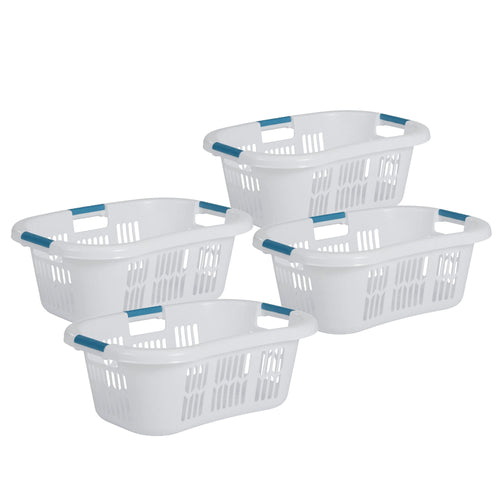 Small Hip-Hugger Laundry Basket 2.1 Bushel with Carrying Handles