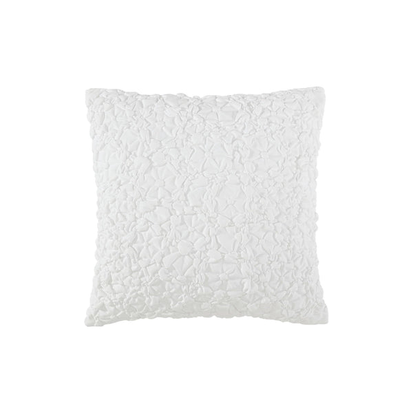 Floral Bubble Euro Sham Cover Set of 2 – 26x26 White