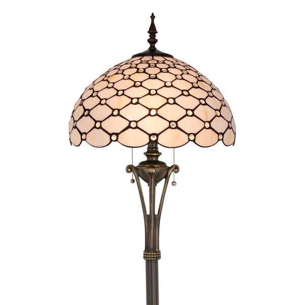 Tiffany Stained Glass Floor Lamp, 16"W x 70"H