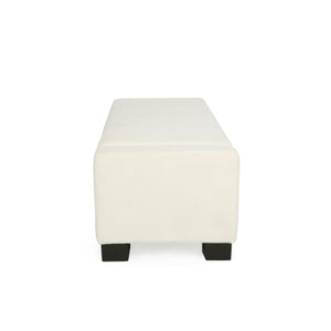 Storage Ottoman with Lid & Birch Wood Legs