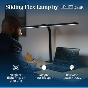 Sliding Flex Clamp LED Desk Lamp