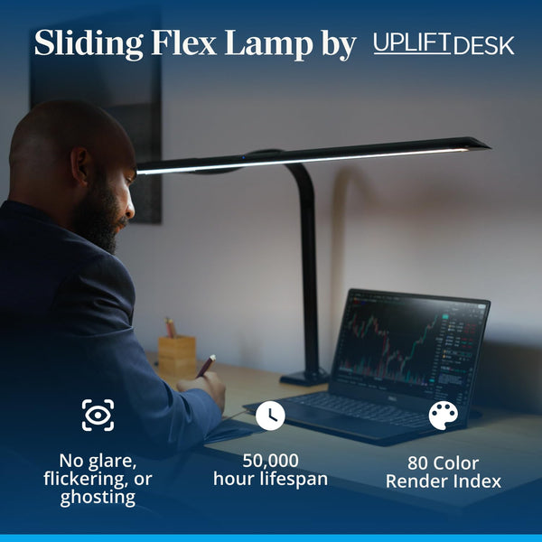 Sliding Flex Clamp LED Desk Lamp