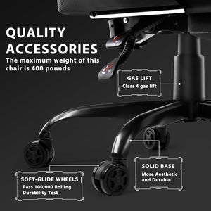 Ergonomic Gaming Chair with Lumbar Support & Headrest