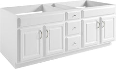 30-Inch Solid Wood Bathroom Vanity Cabinet – White, Ready to Assemble