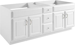 30-Inch Solid Wood Bathroom Vanity Cabinet – White, Ready to Assemble