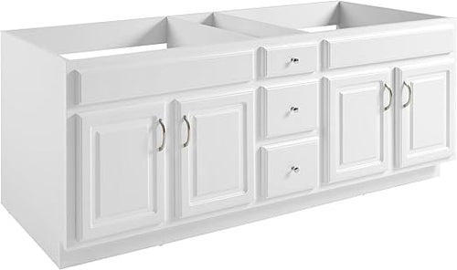 30-Inch Solid Wood Bathroom Vanity Cabinet – White, Ready to Assemble