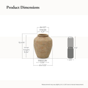 Rustic Terracotta Ceramic Vase