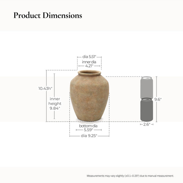 Rustic Terracotta Ceramic Vase