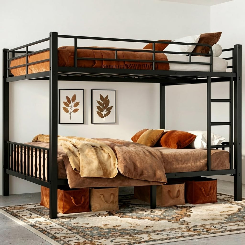 Queen Over Queen Bunk Bed – Heavy Duty Metal Frame