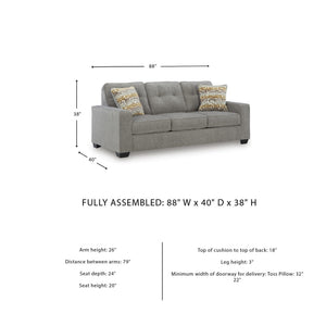 Queen Sofa Sleeper with Memory Foam Mattress – Light Gray