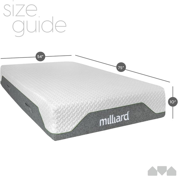 10-Inch Memory Foam Mattress – Twin, Full, Queen & King
