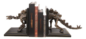 Stegosaurus Dinosaur Fossil Skeleton Bookends Set