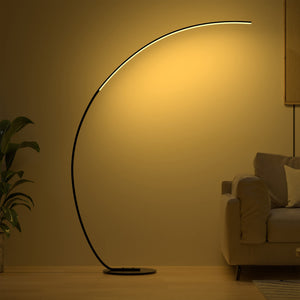 RGBW Arc Floor Lamp with Remote – Dimmable LED Color Changing Standing Lamp