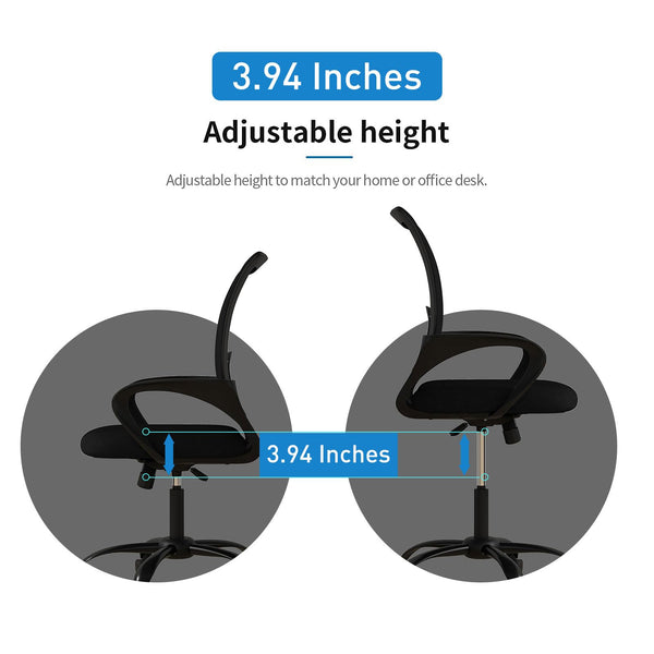 Mesh Office Chair Set, Ergonomic, Height Adjustable, 360° Swivel