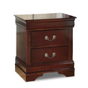 2-Drawer Nightstand with Louis Philippe Moulding