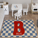 Personalized Kids Name Monogram Rug – Custom Non-Slip Area Rug
