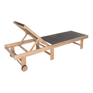 Outdoor Chaise Lounge Set with Side Table