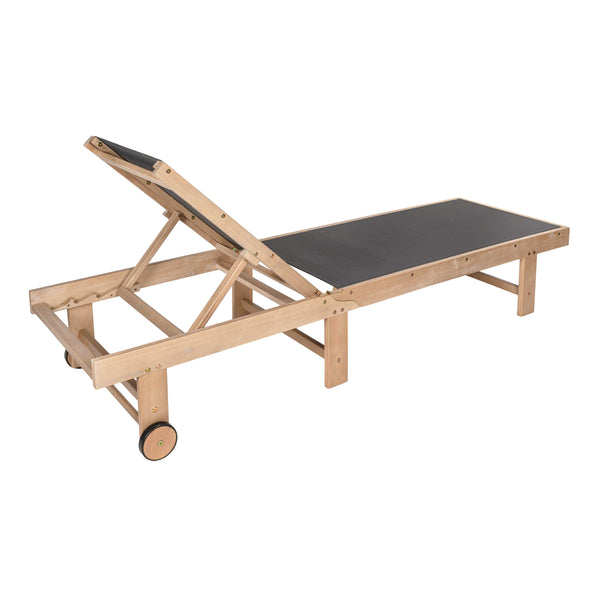 Outdoor Chaise Lounge Set with Side Table