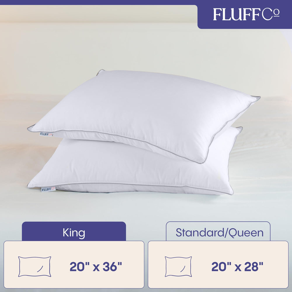 Down Alternative Bed Pillows Set of 2 – Cooling, Machine Washable