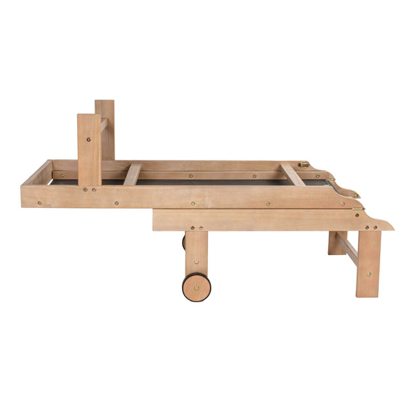 Outdoor Chaise Lounge Set with Side Table